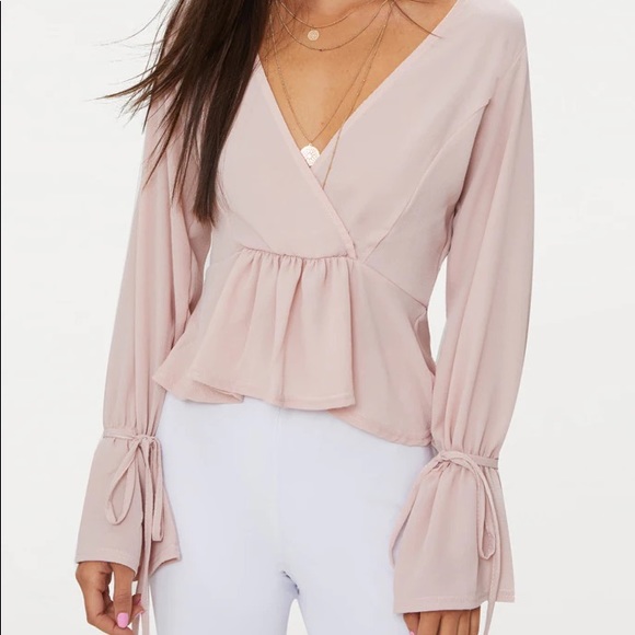 Pretty Little Thing Blush Blouse - Picture 1 of 4